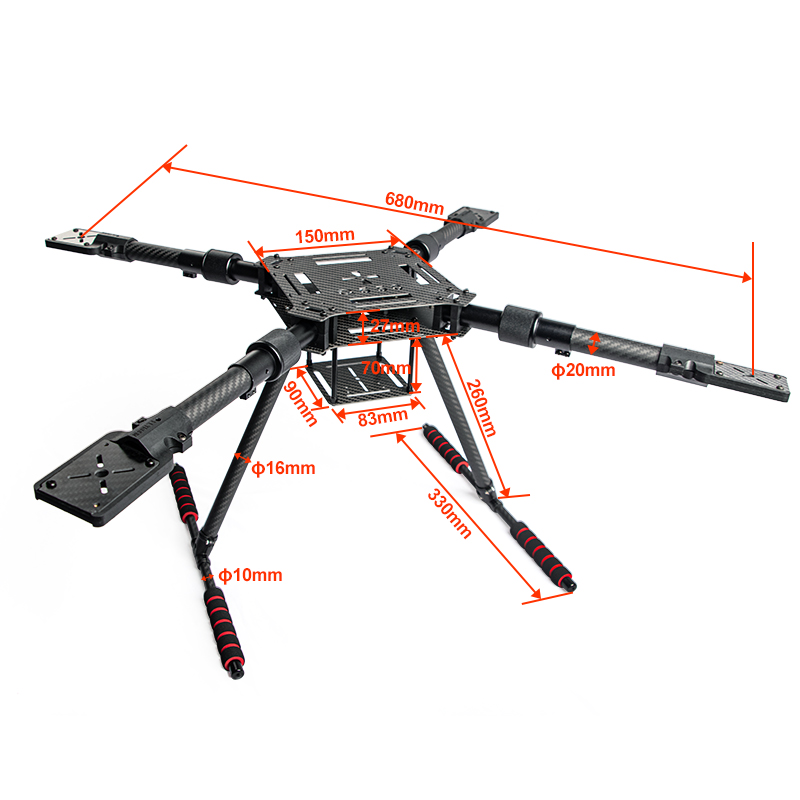Zestaw ramy składanej z włókna – Drone Kit Racing recenzja i cena